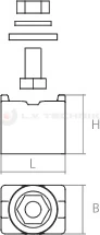 Fixing kit for black protection bar