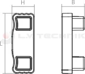 Lateral protection aluminium plastic cap
