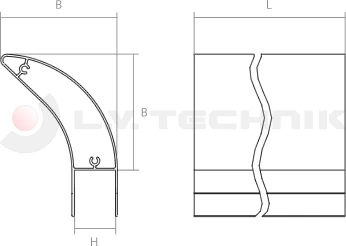 Lateral protection aluminium cover profile [10 x 1000mm]