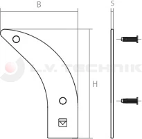 Lateral aluminium cover profile plastic cap