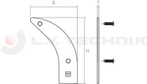 Lateral aluminium cover profile plastic cap