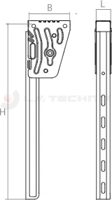 Lateral protection holder 572mm