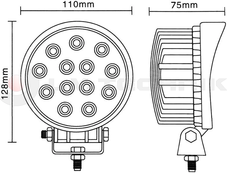 LED work lamp 13x 3W