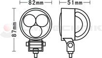 LED work lamp 3x 3W