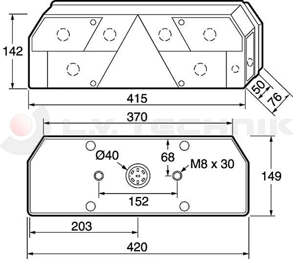 Rear lamp EUROPOINT left