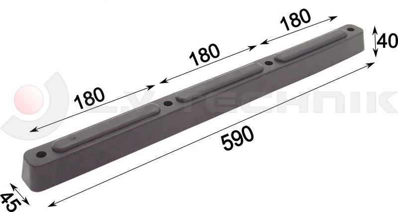 Rubber buffer 590x45x40