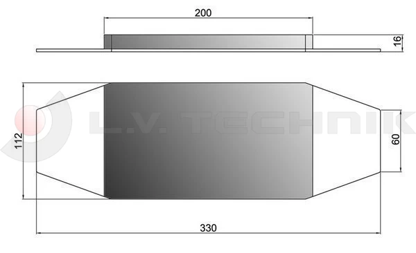 Rubber buffer for tipper 330x112x16