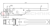 Tipper lock 664N straight CN