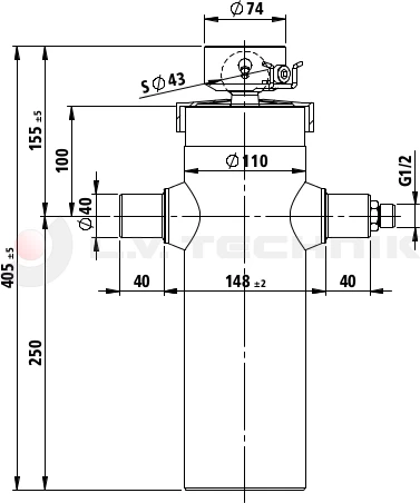 Hydralic cylinder 984/4stage/5-11t