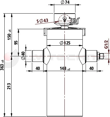 Hydralic cylinder 816/4stage/8-15t