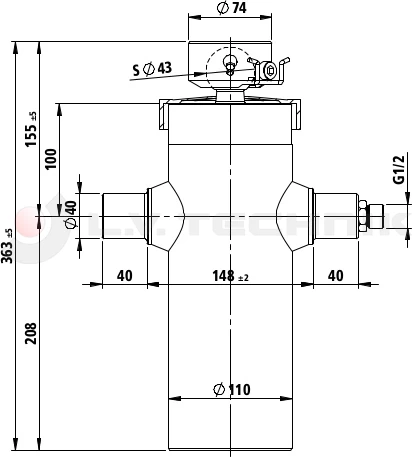 Hydralic cylinder 816/4stage/5-11t