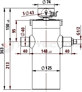 Hydralic cylinder 1027/5stage/6-12t kit