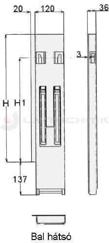 Pillar 400 25mm rear KTL right