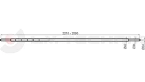 Cargo bar steel buffering 2210-2590mm 19mm