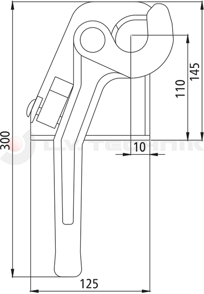 Tipper lock H-114 ST clamp left