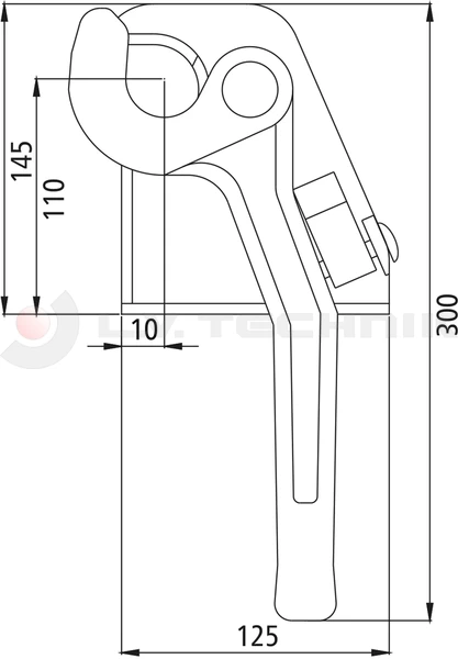Tipper lock H-114 ST clamp right