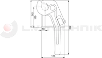 Tipper lock H-114 ST clamp right