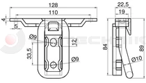 Lashing ring cast iron housing