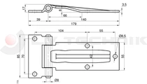 Door hinge inox