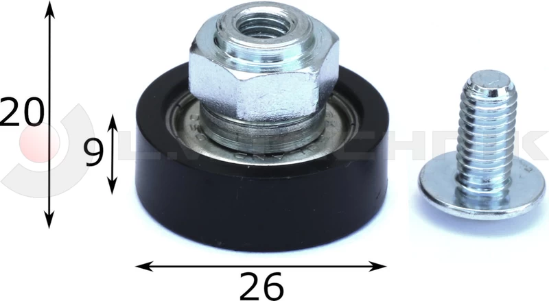 Roller 26mm EDSCHA 1001