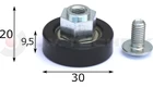 Görgő 30mm EDSCHA