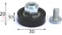 Roller 30mm EDSCHA black