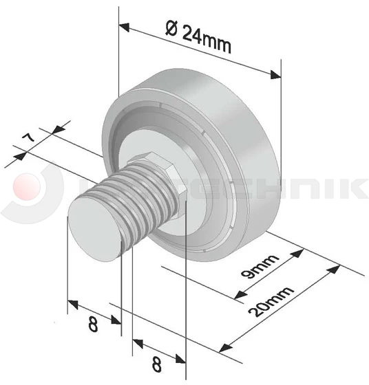 Roller 24mm EDSCHA 3004