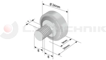 Görgő 24mm EDSCHA 3004