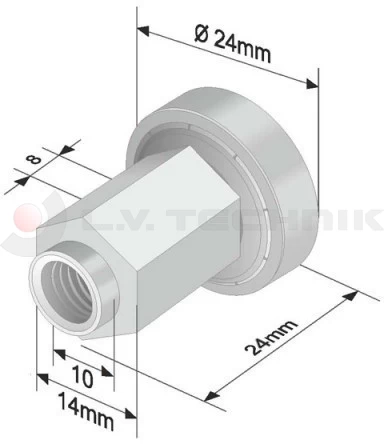 Görgő 24mm EDSCHA 3367