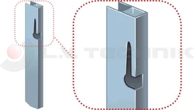 Pinned lock counterpart 400mm OpenTop left