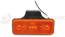 Helyzetjelző 2LED sárga, tartóval 12/24V