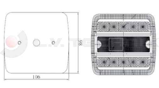 Hátsó lámpa LED LT70 10-30V fehér