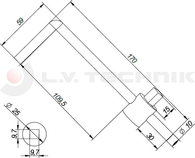 Tensioner handle 10x10