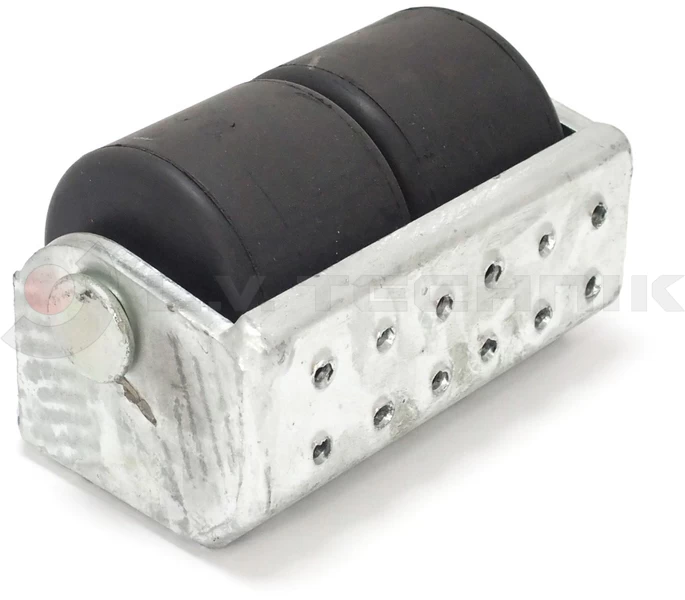 Horizontal rear 2 rolling bumper in a steel bushing