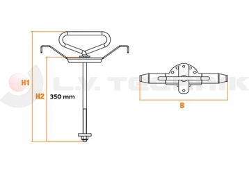 Wheel carrier lock 350mm