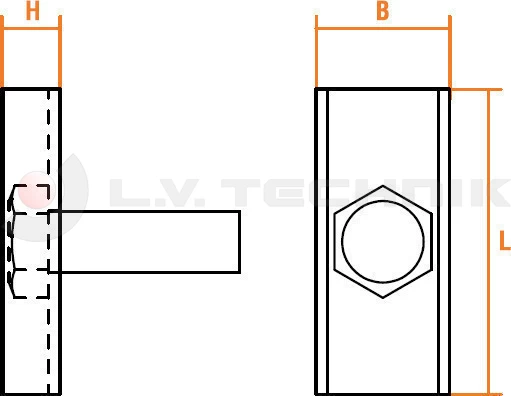 Screw for alu rear bumper