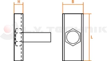 Screw for alu rear bumper