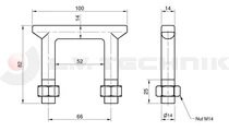 Lashing ring frame 2500kg