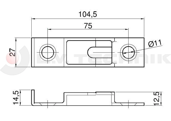 Pinned lock pocket
