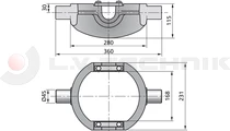 Cylinder cradle SC 40 Stamp