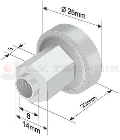 Görgő 26mm Kögel