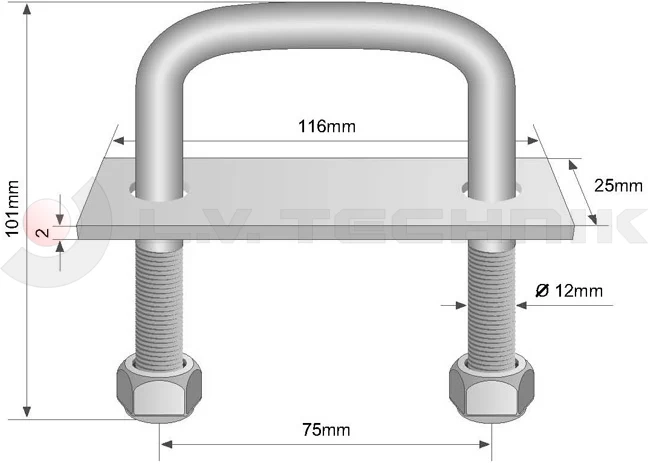 Rögzítő fül 100mm