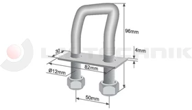 Rögzítő fül U 50x96