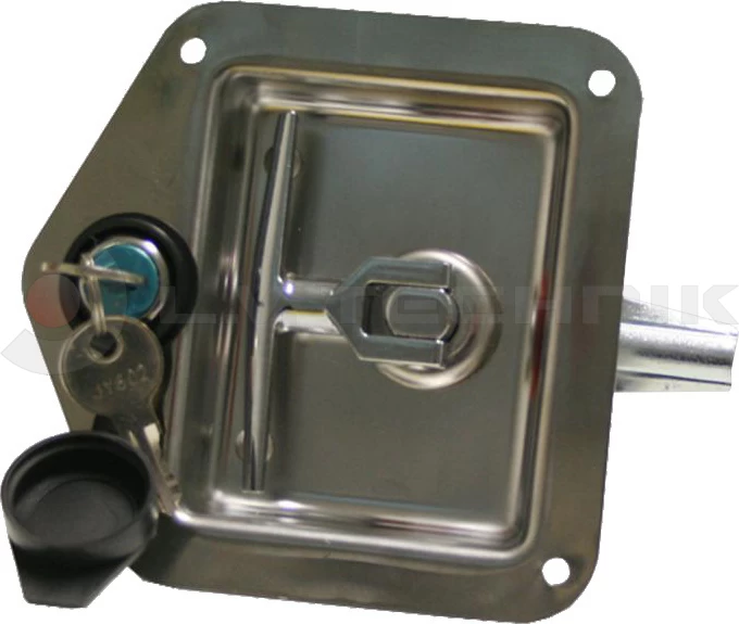 Recessed lock 121x124 inox 20-35mm