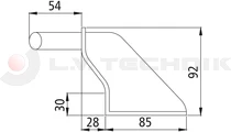 Tipper lock H-114/4,5 pin left