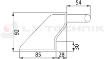 Tipper lock H-114/4,5 pin right