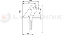 Tipper lock H-114/4,5 clamp left