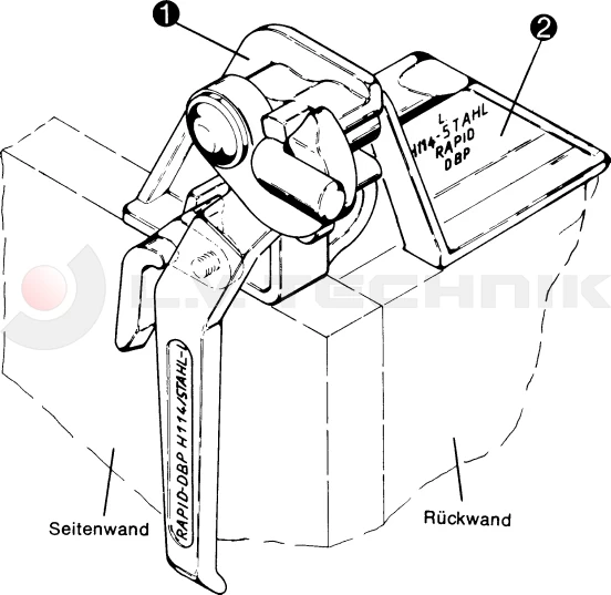 Tipper lock H-114/4,5 clamp right