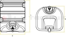 Water tank 30l squared