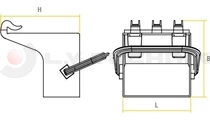 Plastic chock holder E53 90deg chasis fix